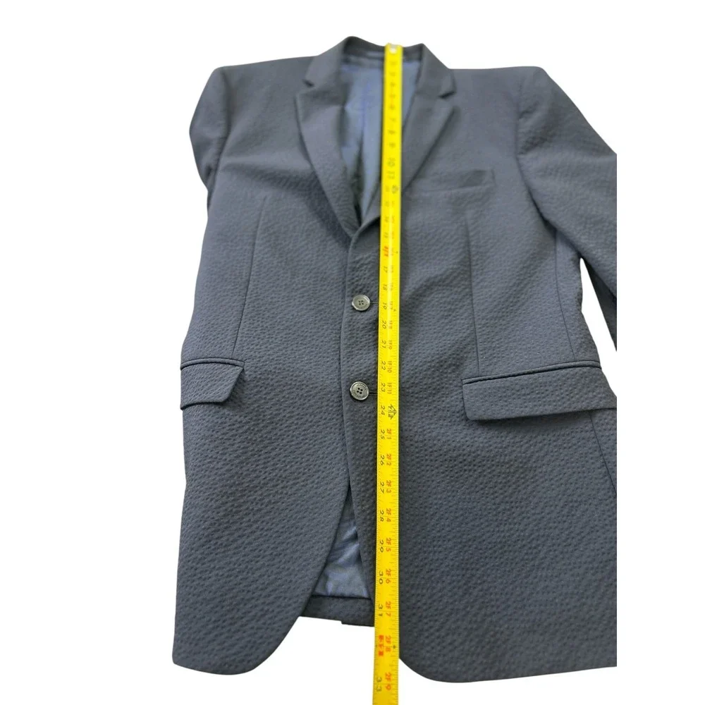 Versace Collection Navy Textured Blazer Sport Coat Jacket IT 52 US 42